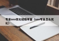 专业seo优化经验丰富（seo专业怎么优化）